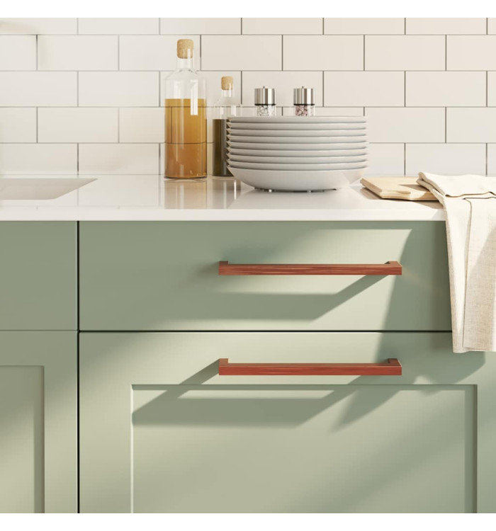 Poignées d'armoire 5 pcs bronze 224 mm acier inoxydable | Mobilier & Déco