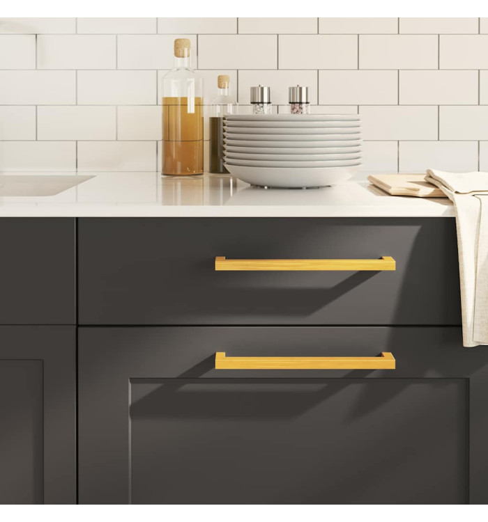 Poignées d'armoire 20 pcs doré 224 mm acier inoxydable | Mobilier & Déco