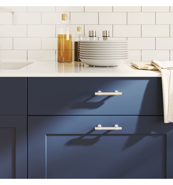 Poignées d'armoire 20 pcs argenté 64 mm acier inoxydable | Mobilier & Déco