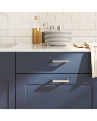 Poignées d'armoire 20 pcs argenté 96 mm acier inoxydable | Mobilier & Déco