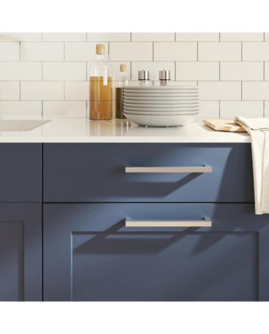 Poignées d'armoire 5 pcs argenté 192 mm acier inoxydable | Mobilier & Déco