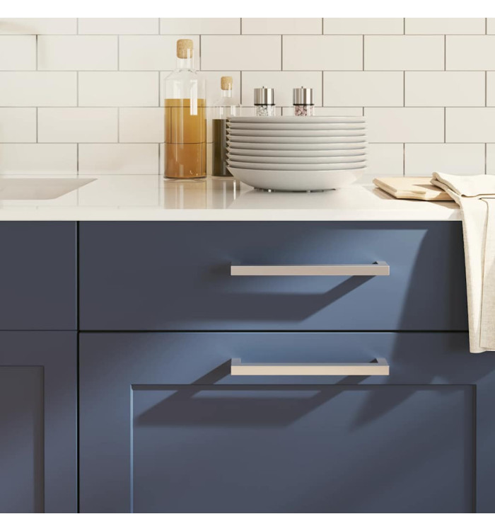 Poignées d'armoire 5 pcs argenté 192 mm acier inoxydable | Mobilier & Déco