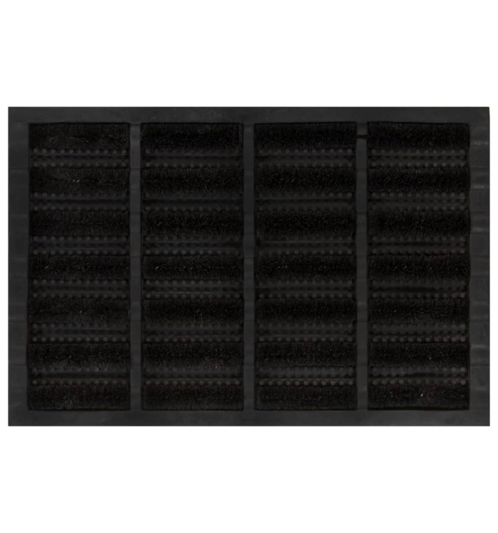 Paillasson rectangulaire 40x60 cm caoutchouc et fibre de coco | Mobilier & Déco