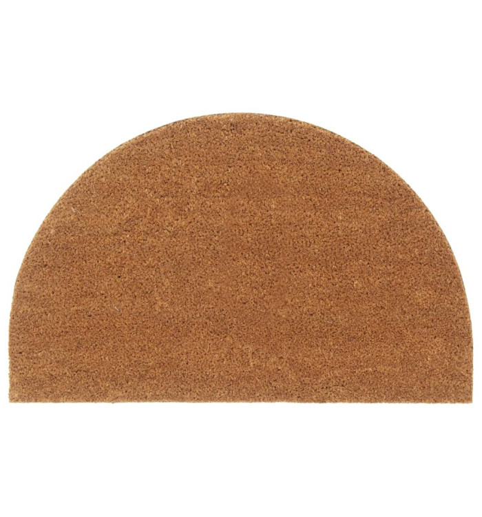 Tapis de porte naturel demi-rond 50x80cm fibre de coco touffeté | Mobilier & Déco