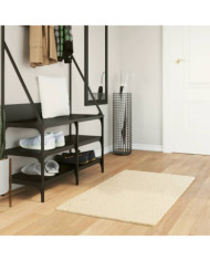 Tapis HUARTE à poils courts doux et lavable crème 60x110 cm | Mobilier & Déco
