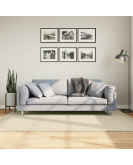Tapis HUARTE à poils courts doux et lavable crème 140x200 cm | Mobilier & Déco