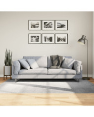Tapis IZA poils courts style scandinave gris 140x200 cm | Mobilier & Déco