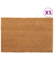 Tapis de porte 5 pcs naturel 40x60 cm fibre de coco touffeté | Mobilier & Déco