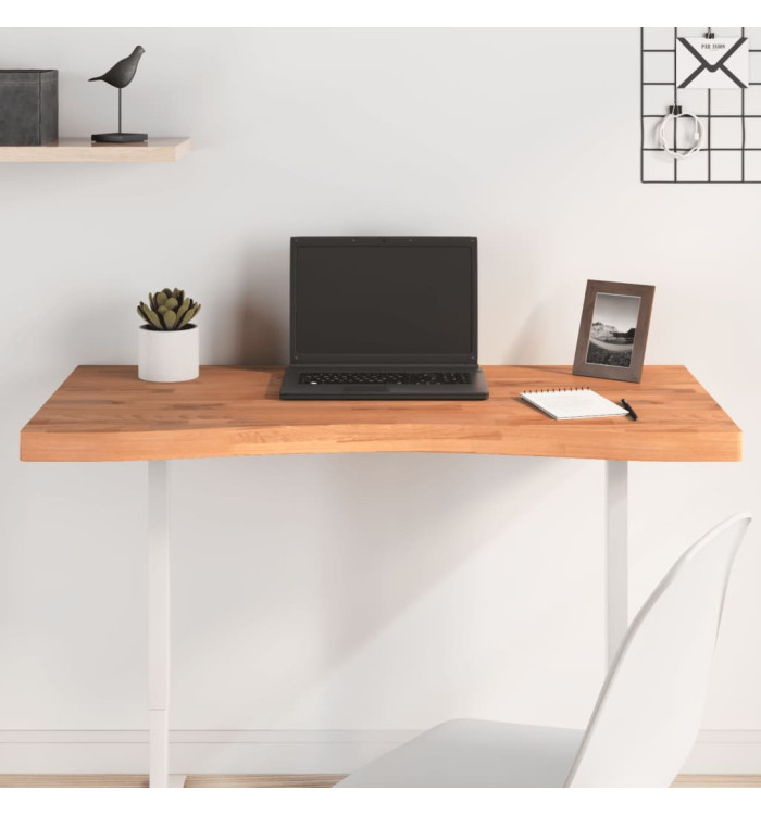 Dessus de bureau 100x(45-50)x4 cm bois massif de hêtre | Mobilier & Déco
