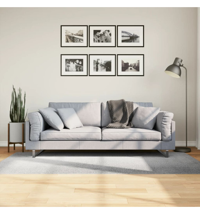 Tapis IZA poils courts style scandinave gris 100x200 cm | Mobilier & Déco