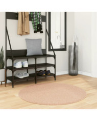 Tapis HUARTE à poils courts doux et lavable rouge clair Ø 100cm | Mobilier & Déco