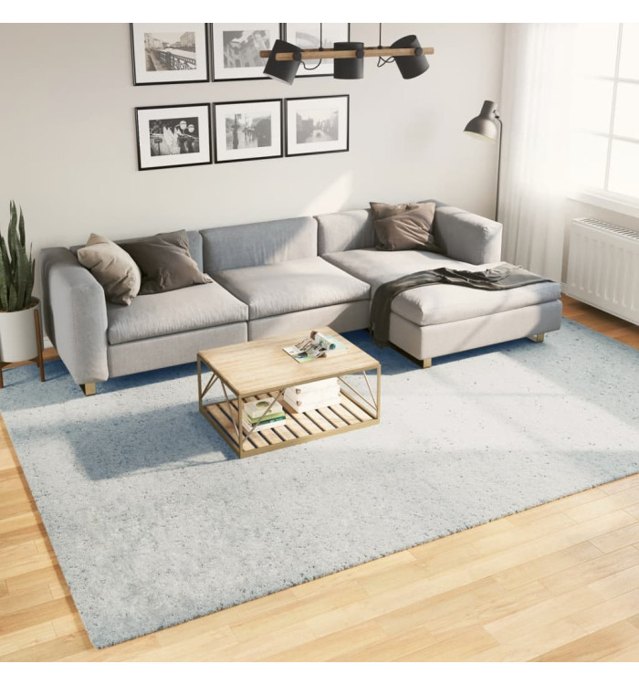 Tapis HUARTE à poils courts doux et lavable bleu 240x340 cm | Mobilier & Déco