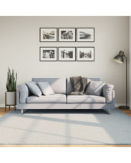 Tapis HUARTE à poils courts doux et lavable bleu 200x200 cm | Mobilier & Déco