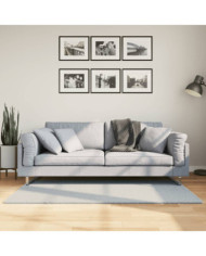 Tapis HUARTE à poils courts doux et lavable bleu 80x150 cm | Mobilier & Déco