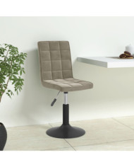 Chaises pivotantes à manger lot de 4 gris clair velours | Mobilier & Déco