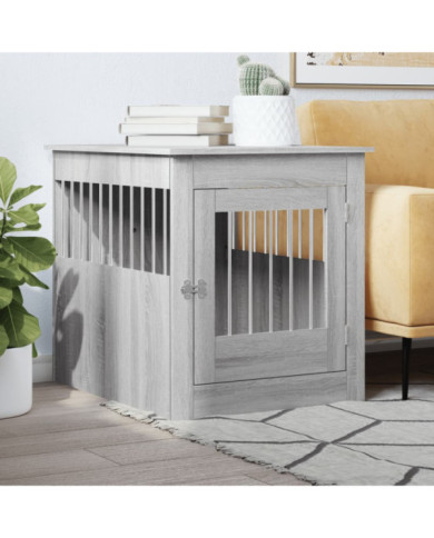 Meuble de cage pour chiens sonoma gris 64,5x80x71 cm | Mobilier & Déco