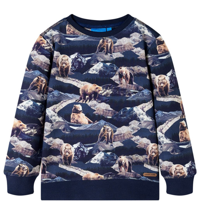 Sweatshirt pour enfants bleu marine 140 | Mobilier & Déco
