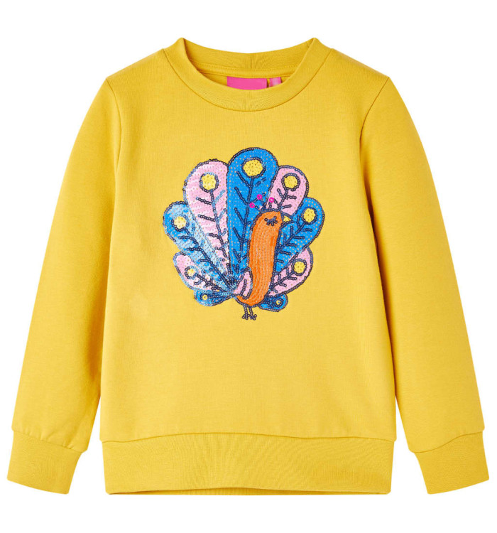 Sweatshirt pour enfants ocre foncé 128 | Mobilier & Déco