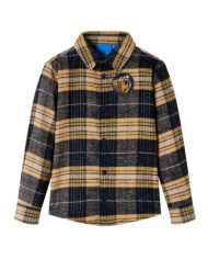 Chemise à carreaux pour enfants jaune et noir 104 | Mobilier & Déco