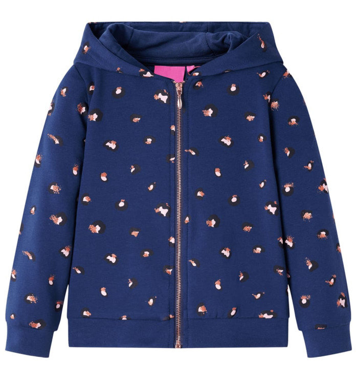 Sweatshirt à capuche pour enfants bleu marine 128 | Mobilier & Déco