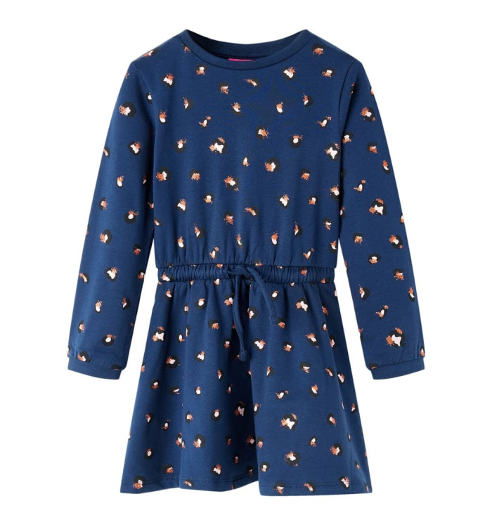 Robe pour enfants à manches longues bleu marine 140 | Mobilier & Déco