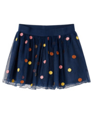 Jupe en tulle à pois pour enfants bleu marine 116 | Mobilier & Déco