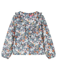 Chemise pour enfants à manches longues bleu foncé 116 | Mobilier & Déco