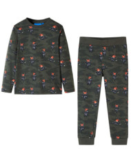 Pyjamas pour enfants à manches longues kaki 116 | Mobilier & Déco