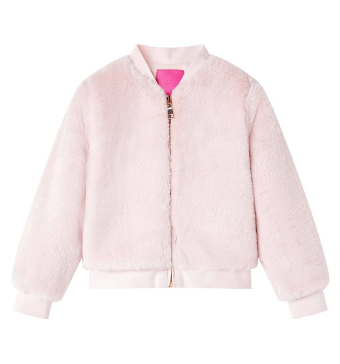 Veste pour enfants fausse fourrure rose douce 104 | Mobilier & Déco
