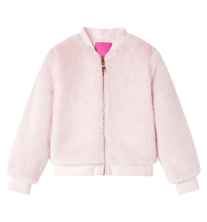 Veste pour enfants fausse fourrure rose douce 128 | Mobilier & Déco