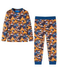 Pyjamas enfants manches longues cognac 128 | Mobilier & Déco