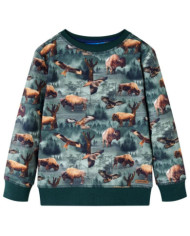 Sweatshirt pour enfants vert foncé 128 | Mobilier & Déco