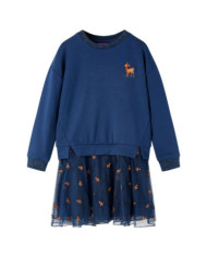 Robe pour enfants à manches longues bleu marine 92 | Mobilier & Déco