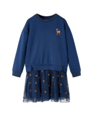 Robe pour enfants à manches longues bleu marine 116 | Mobilier & Déco