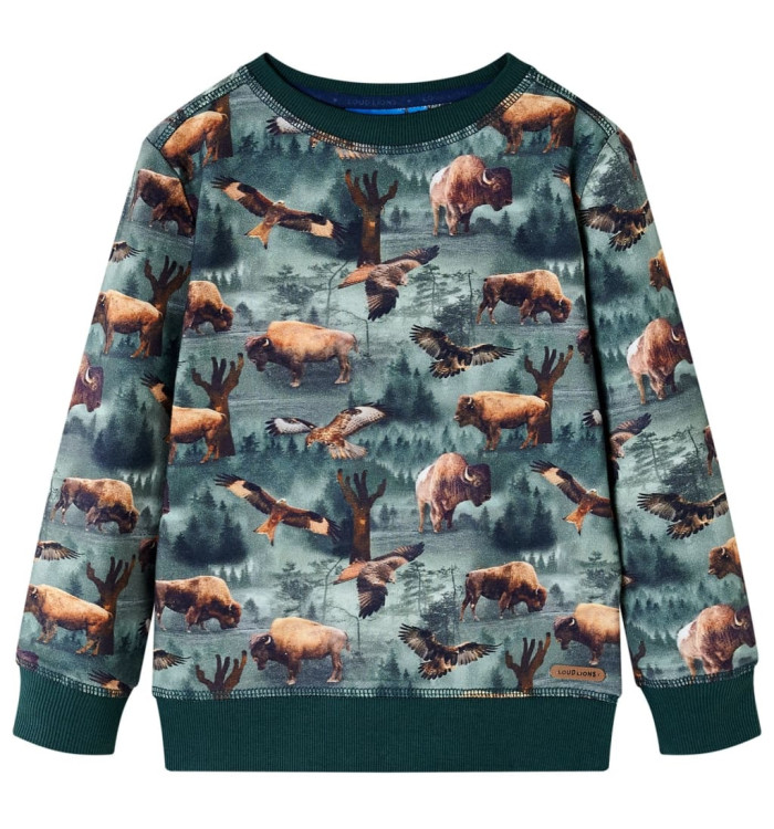 Sweatshirt pour enfants vert foncé 104 | Mobilier & Déco