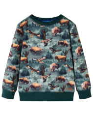 Sweatshirt pour enfants vert foncé 104 | Mobilier & Déco