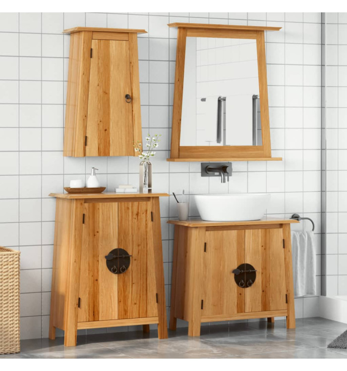 Ensemble de meubles de salle de bain 4 pcs bois de pin massif | Mobilier & Déco
