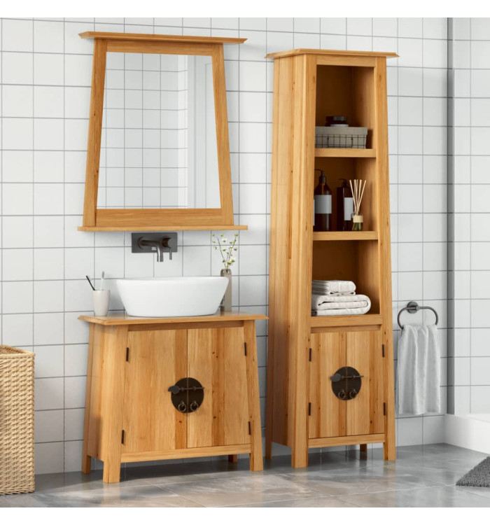 Ensemble de meubles de salle de bain 2 pcs bois de pin massif | Mobilier & Déco