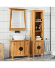 Ensemble de meubles de salle de bain 2 pcs bois de pin massif | Mobilier & Déco