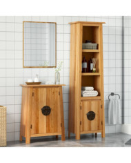 Ensemble de meubles de salle de bain 2 pcs bois de pin massif | Mobilier & Déco