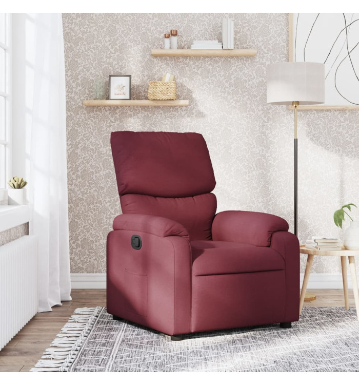 Fauteuil inclinable Rouge bordeaux Tissu | Mobilier & Déco