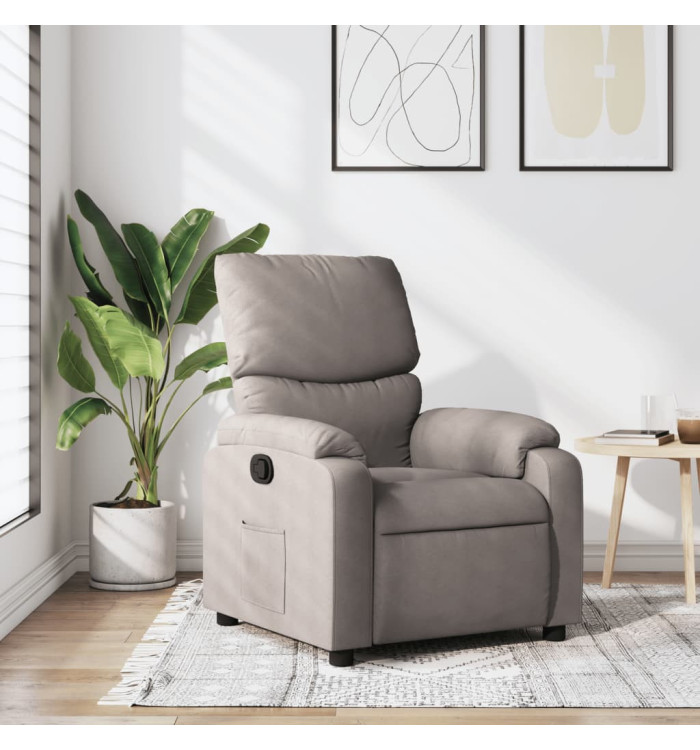 Fauteuil inclinable Taupe Tissu | Mobilier & Déco