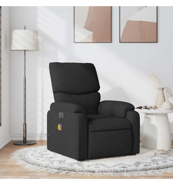 Fauteuil de massage inclinable Noir Tissu | Mobilier & Déco