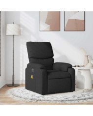 Fauteuil de massage inclinable Noir Tissu | Mobilier & Déco