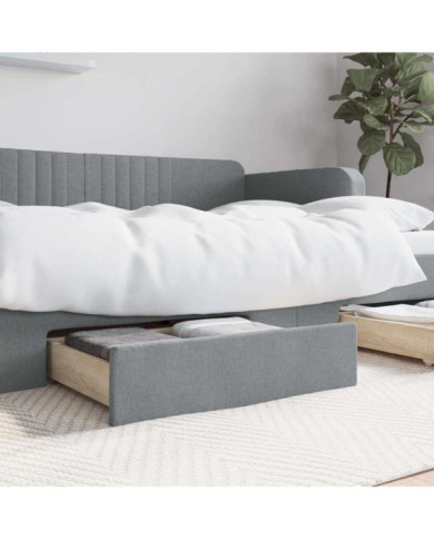 Tiroirs de rangement dessous de lit 2 pcs gris clair | Mobilier & Déco