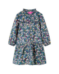 Robe pour enfants à manches longues bleu foncé 140 | Mobilier & Déco