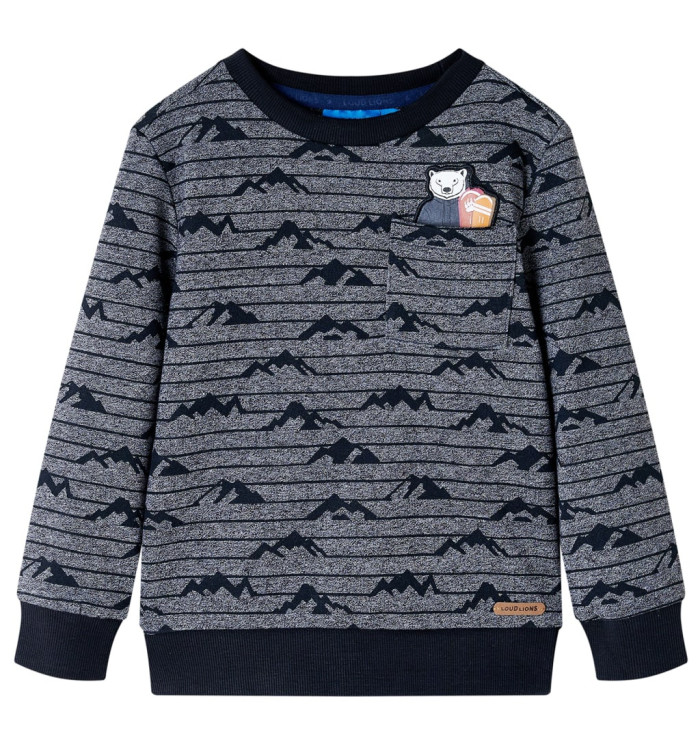 Sweatshirt pour enfants mélange bleu marine 104 | Mobilier & Déco