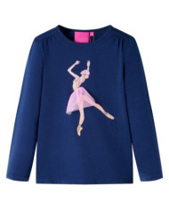 T-shirt enfants à manches longues bleu marine 92 | Mobilier & Déco