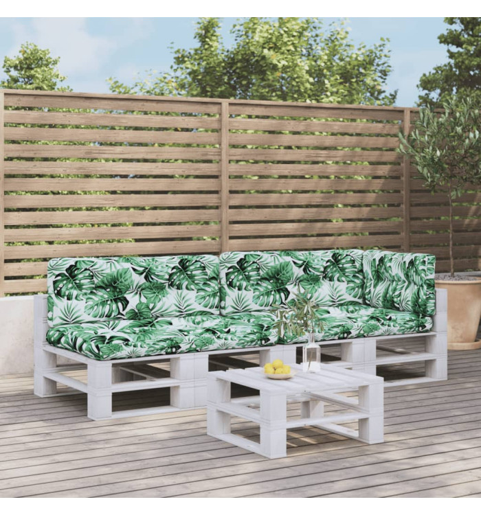 Coussins de palette lot de 5 motif de feuilles tissu | Mobilier & Déco
