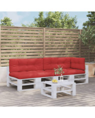 Coussins de palette lot de 5 rouge tissu | Mobilier & Déco